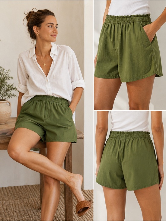 Madewell Pants - Madewell Olive Green High-Waist Women’s Shorts